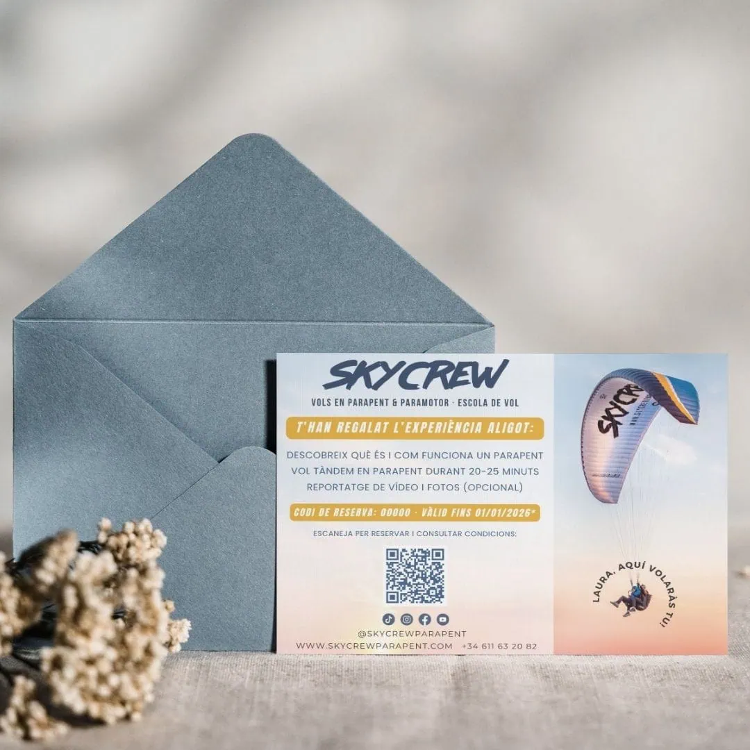 Regala una experiència de vol en parapent o paramotor amb SkyCrew